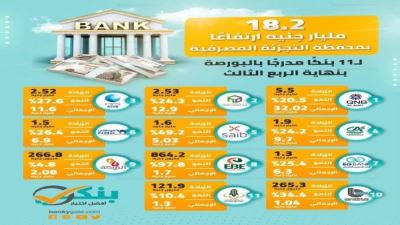 محفظة التجزئة المصرفية لـ11 بنكًا مدرجًا بالبورصة بنهاية الربع الثالث «إنفوجرافيك»